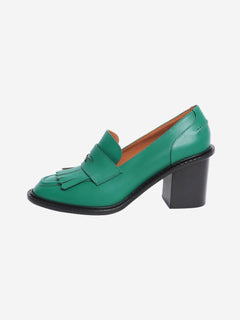 Forest green heeled loafers - size EU 40 Heels Maison Kitsune 