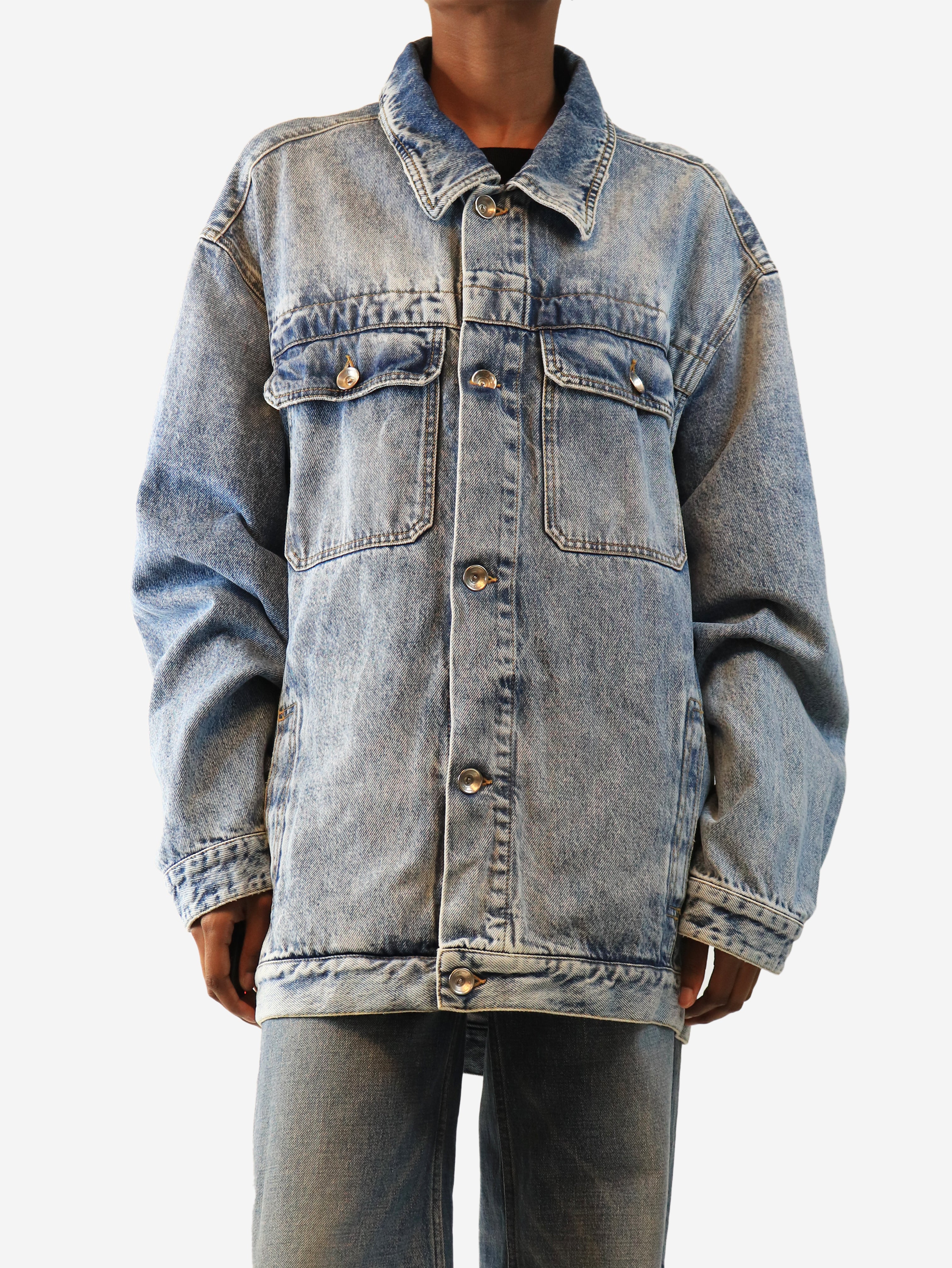 Blue oversized denim jacket - size XS