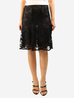 Black lace skirt with slip - size UK 8 Skirts Sonia Rykiel 