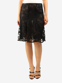 Black lace skirt with slip - size UK 8 Skirts Sonia Rykiel 
