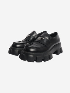 Black platform loafers - size UK 7.5 Flat Shoes Prada 