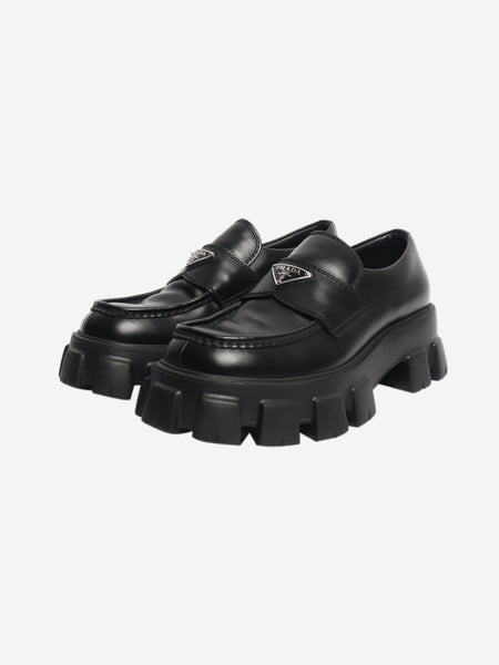 Black platform loafers - size UK 7.5 alternate image