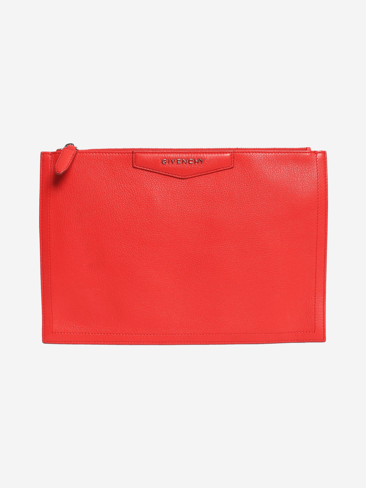 Red Antigona grained leather clutch Clutch bags Givenchy 