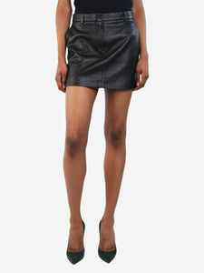 Nili Lotan Black leather mini skirt - size XS