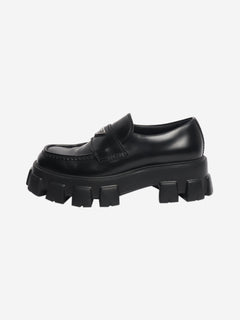 Black platform loafers - size UK 7.5 Flat Shoes Prada 