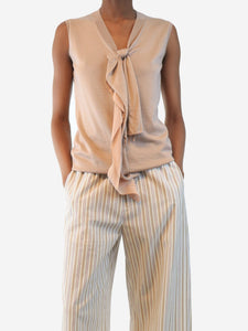 Miu Miu Dusty pink sleeveless knit top - size UK 6