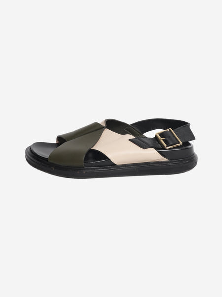 Black tri-tone Fussbett sandals - size EU 38 product image