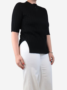 Celine Black ribbed knit top - size L