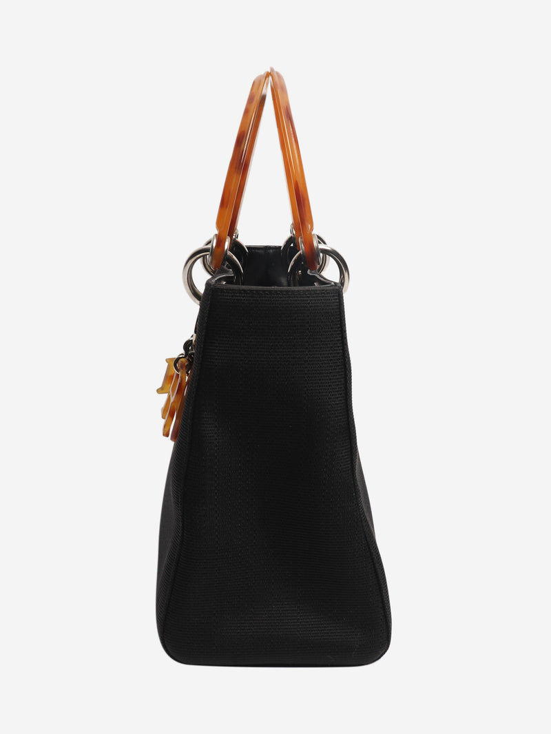 Black vintage 1998 nylon Lady Dior bag Tote Bags Dior 