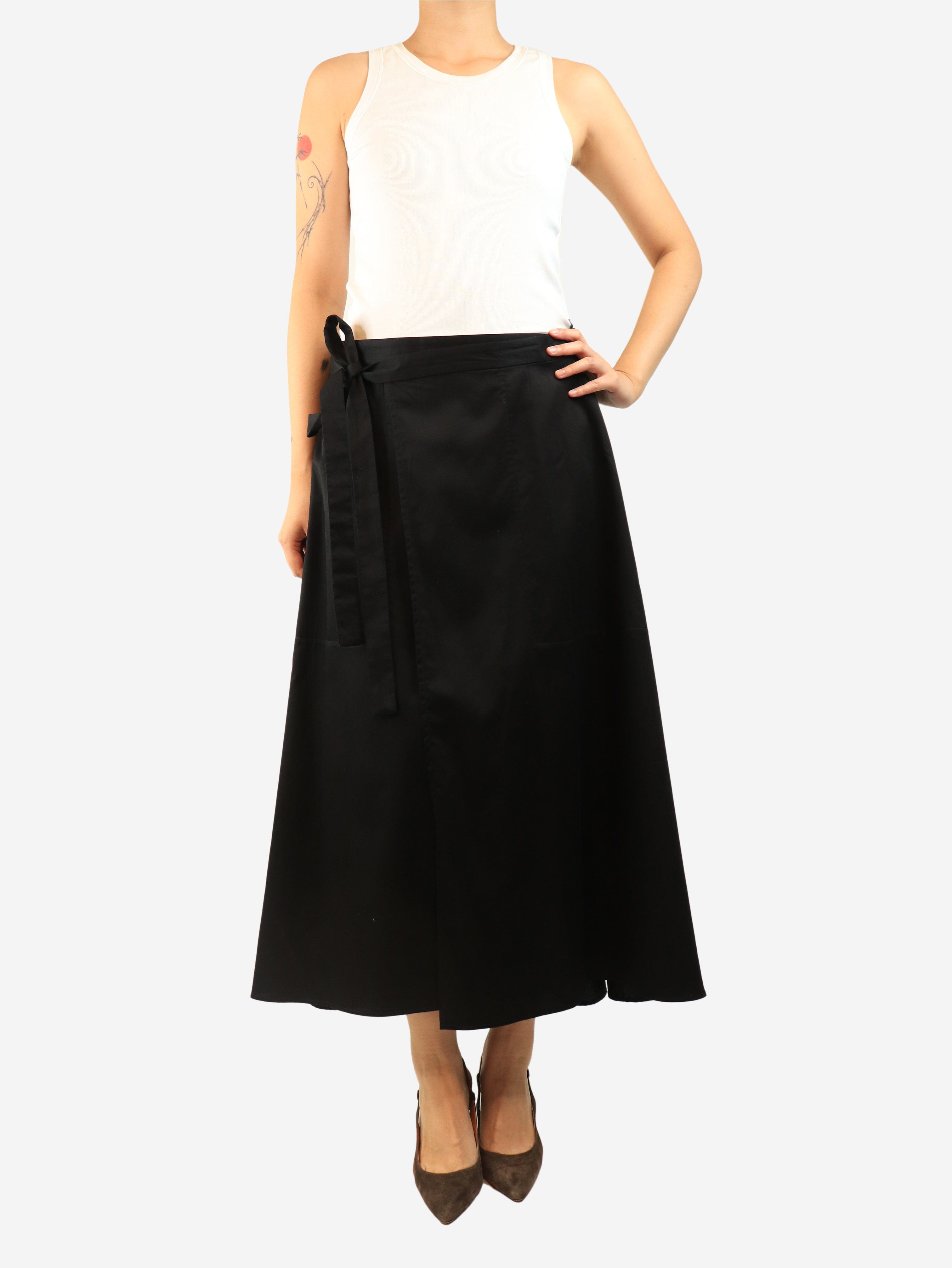 Black Alix wrap skirt - size UK 16 Skirts Joseph 