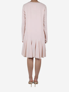 Chloe Pink v-neck dress - size UK 12