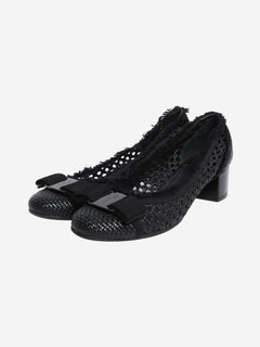Black ballet pumps - size UK 5