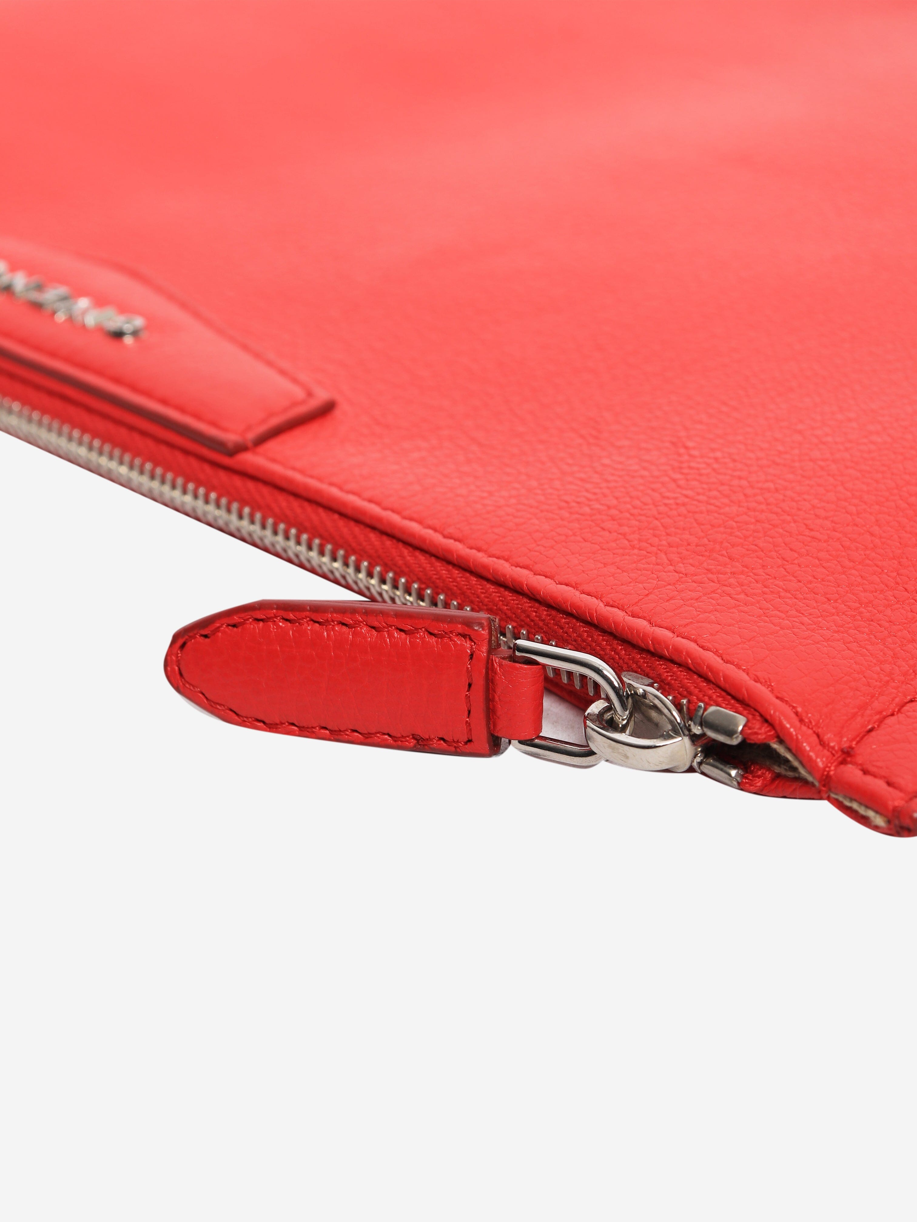 Red Antigona grained leather clutch Clutch bags Givenchy 