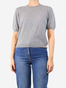 & Daughter Grey short-sleeved cashmere-blend top - size S