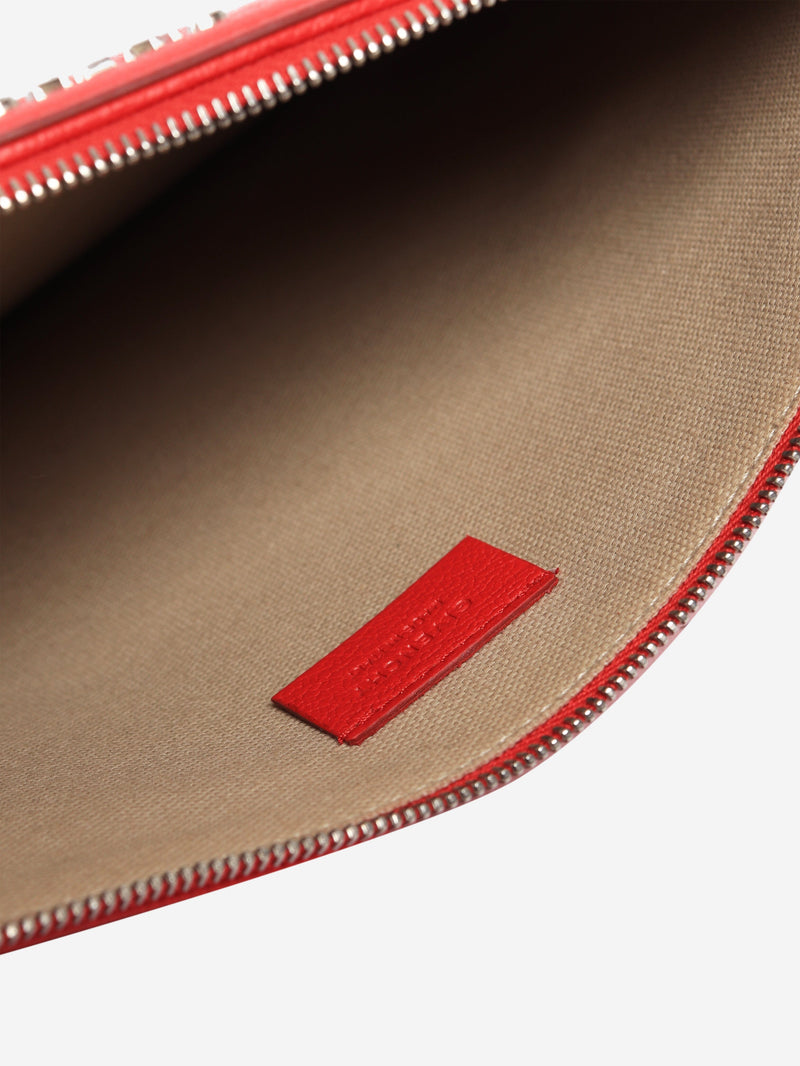 Red Antigona grained leather clutch Clutch bags Givenchy 