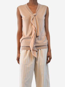 Miu Miu Dusty pink sleeveless knit top - size UK 6
