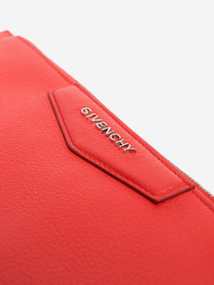 Red Antigona grained leather clutch Clutch bags Givenchy 