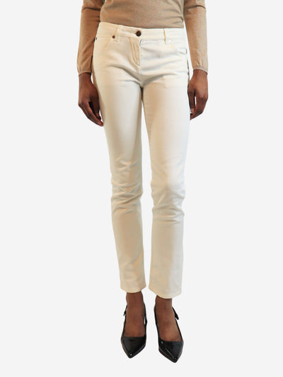 White skinny-fit jeans - size UK 8 Denim Brunello Cucinelli 