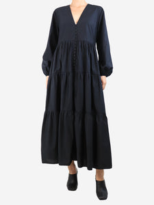 Matteau Black button down flowy dress - size UK 8