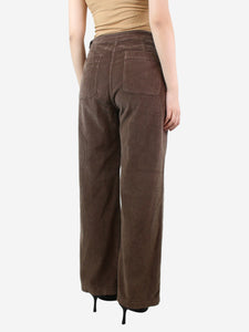 James Perse Brown corduroy straight-leg trousers - size UK 10