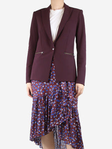 Veronica Beard Purple single-button blazer - size UK 8