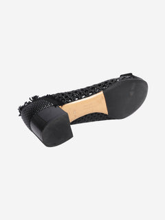 Black ballet pumps - size UK 5
