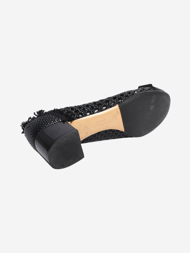 Black ballet pumps - size UK 5