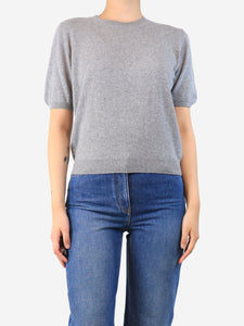 & Daughter Grey short-sleeved cashmere-blend top - size S