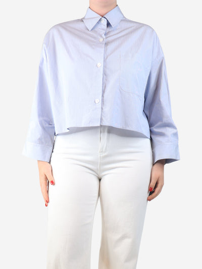 Blue cropped shirt - size L Tops TWP 