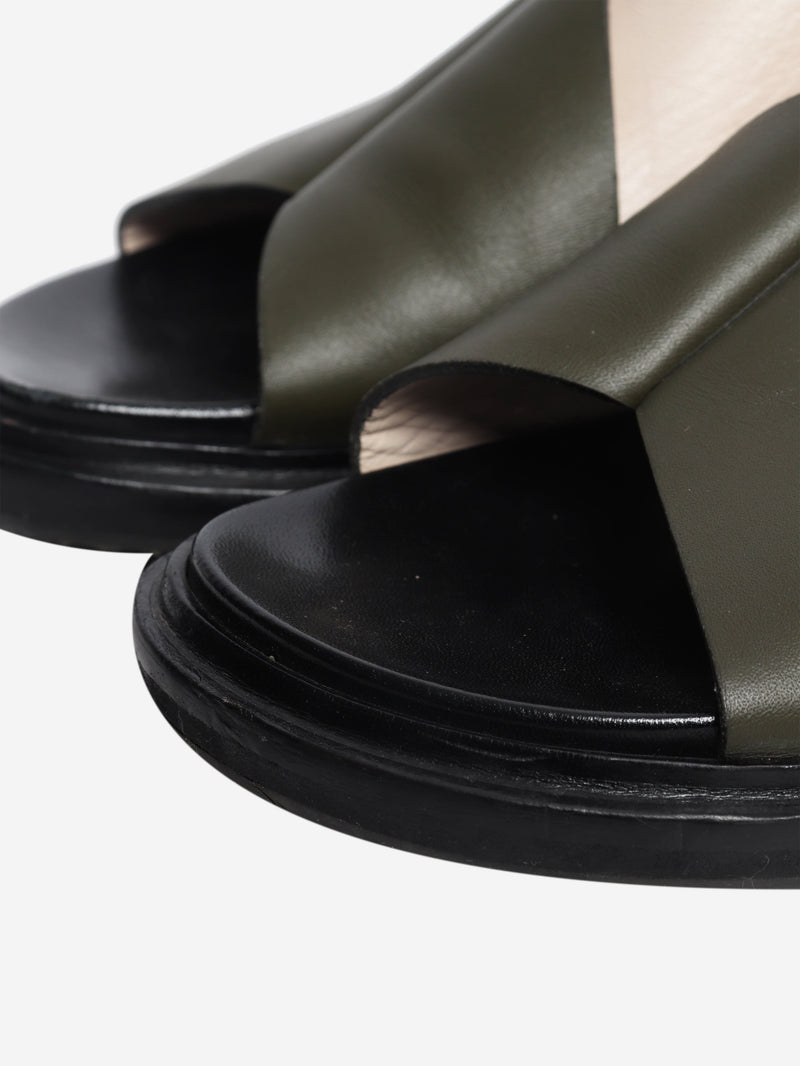 Black tri-tone Fussbett sandals - size EU 38 Flat Sandals Marni 