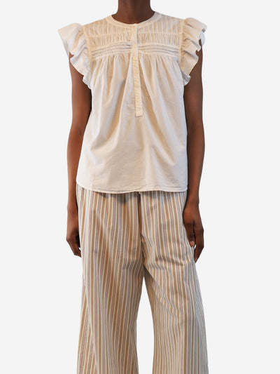 White ruffled shirt blouse - size XS Tops Xirena 
