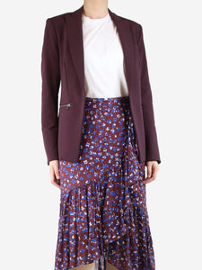 Veronica Beard Purple single-button blazer - size UK 8