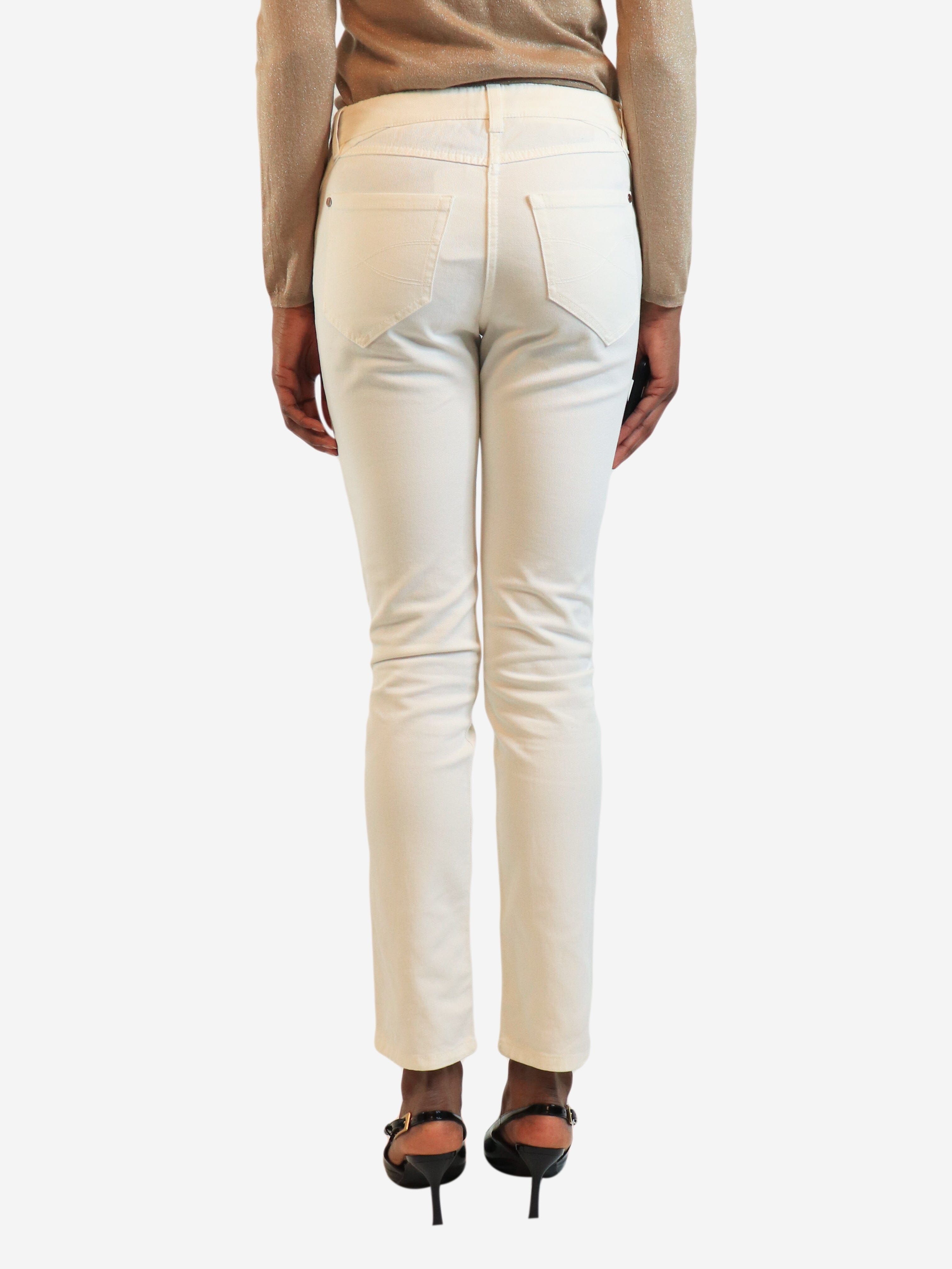 White skinny-fit jeans - size UK 8 Denim Brunello Cucinelli 