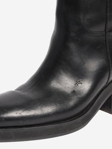 Jimmy Choo Black leather knee-high boots - size EU 41