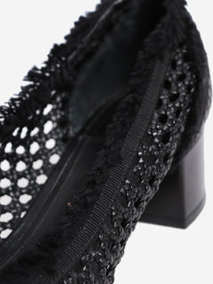 Black ballet pumps - size UK 5