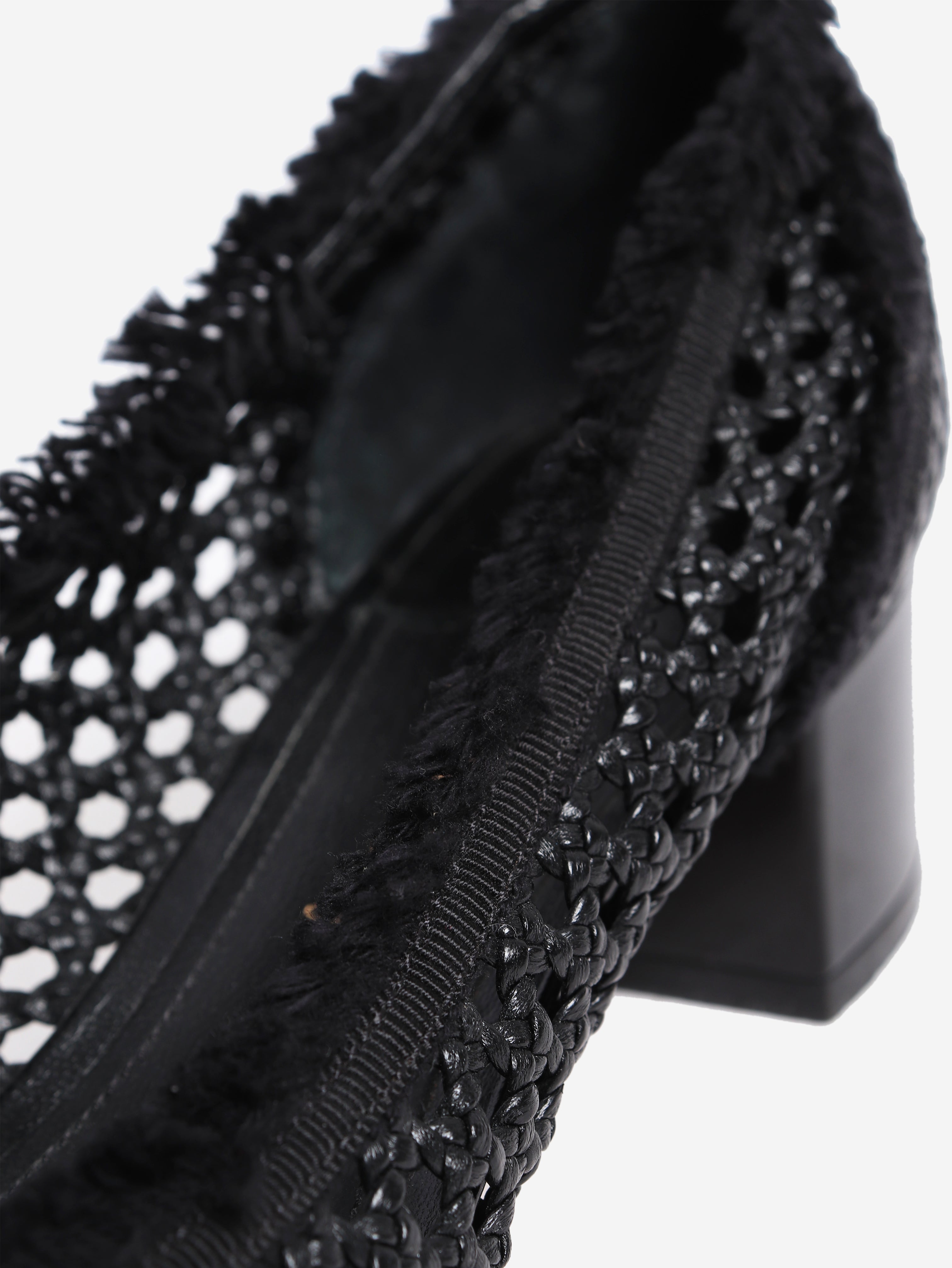 Black ballet pumps - size UK 5