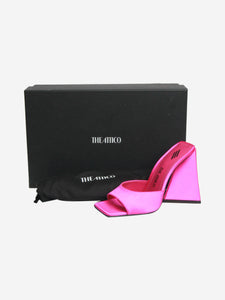 The Attico Pink Devon satin mules - size EU 36