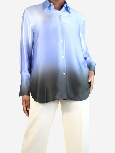 Blue ombre silk shirt - size L Tops Vince 