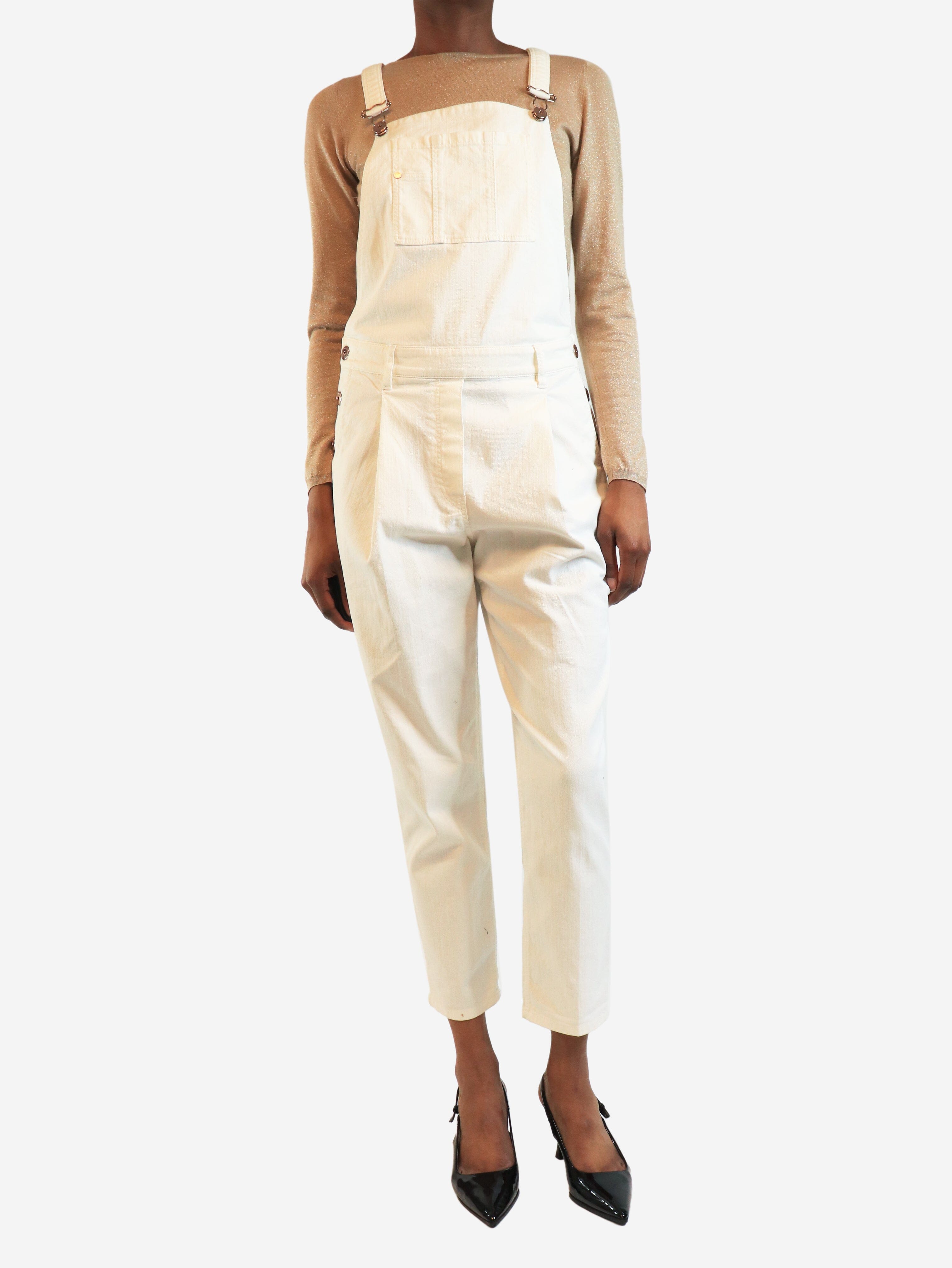 White denim dungarees - size XS Jumpsuits Brunello Cucinelli 