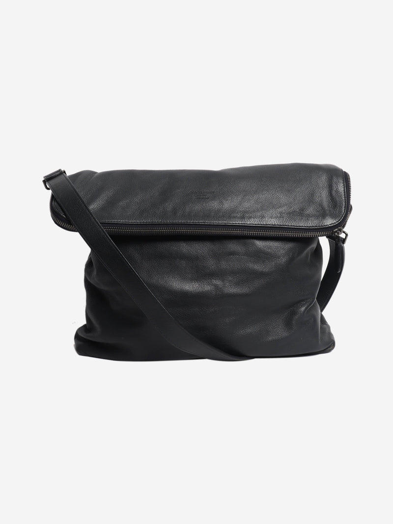 Navy leather messenger bag Shoulder bags Giorgio Armani 