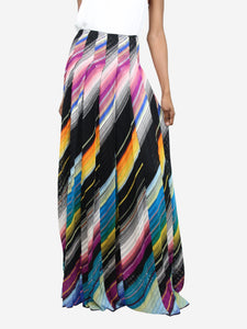 Missoni Multi patterned pleated maxi skirt - size UK 8