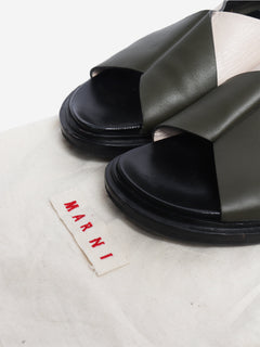 Black tri-tone Fussbett sandals - size EU 38 Flat Sandals Marni 