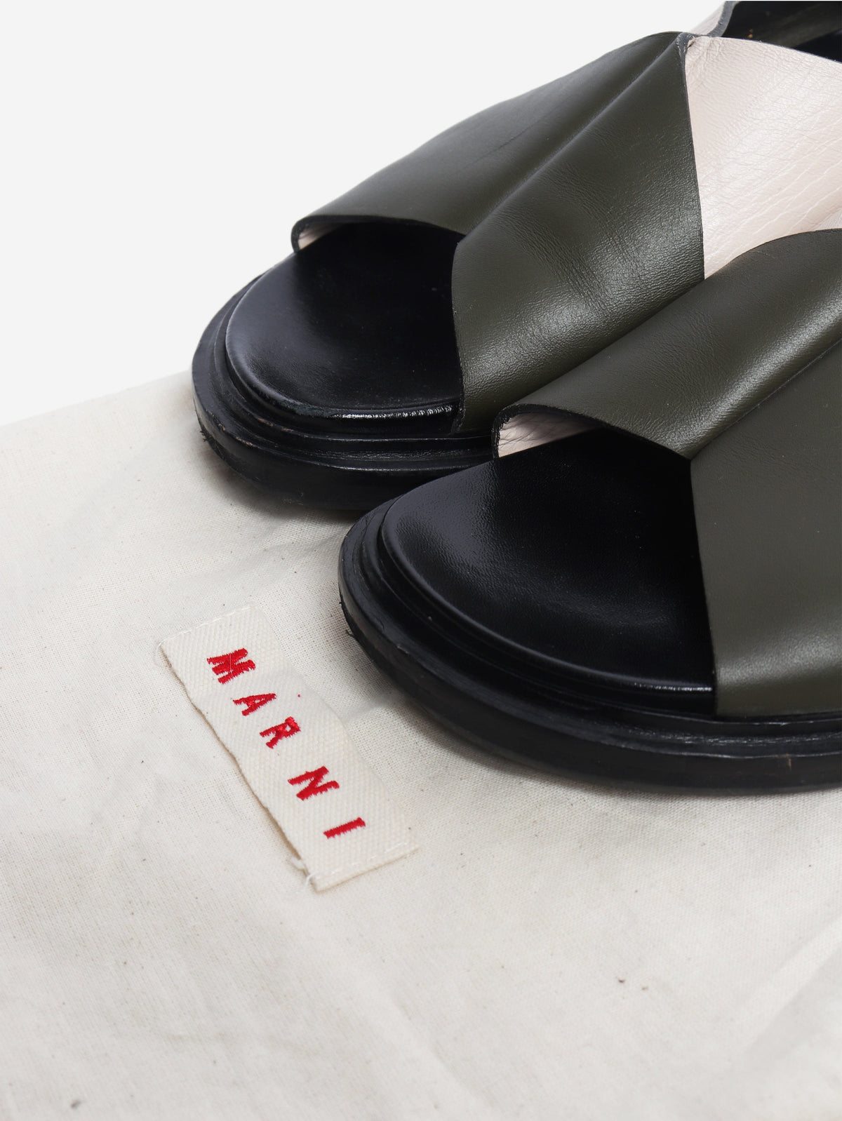 Black tri-tone Fussbett sandals - size EU 38 Flat Sandals Marni 