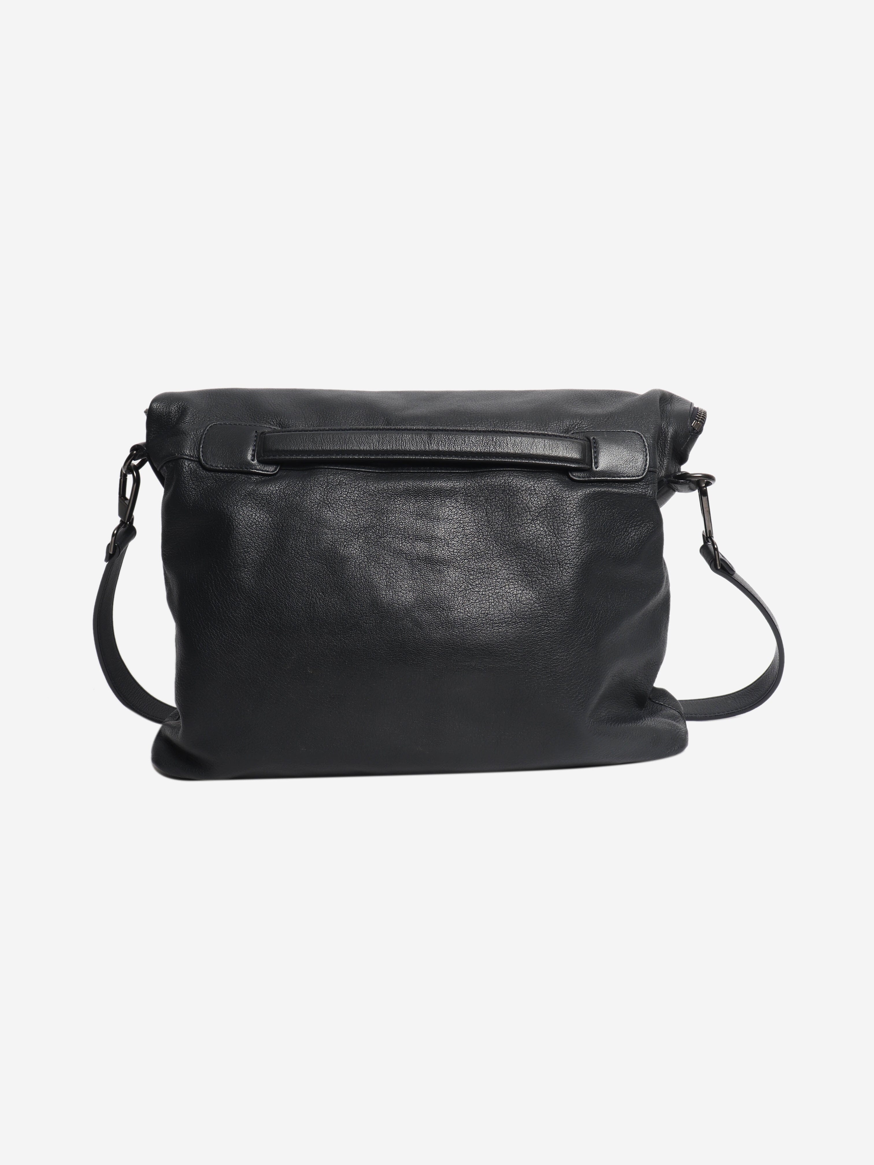 Navy leather messenger bag Shoulder bags Giorgio Armani 