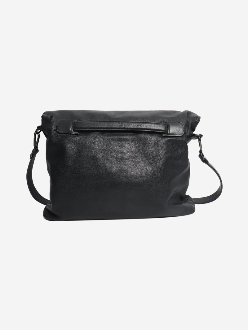 Navy leather messenger bag Shoulder bags Giorgio Armani 