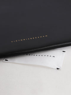 Black leather zip clutch Clutch bags Victoria Beckham 