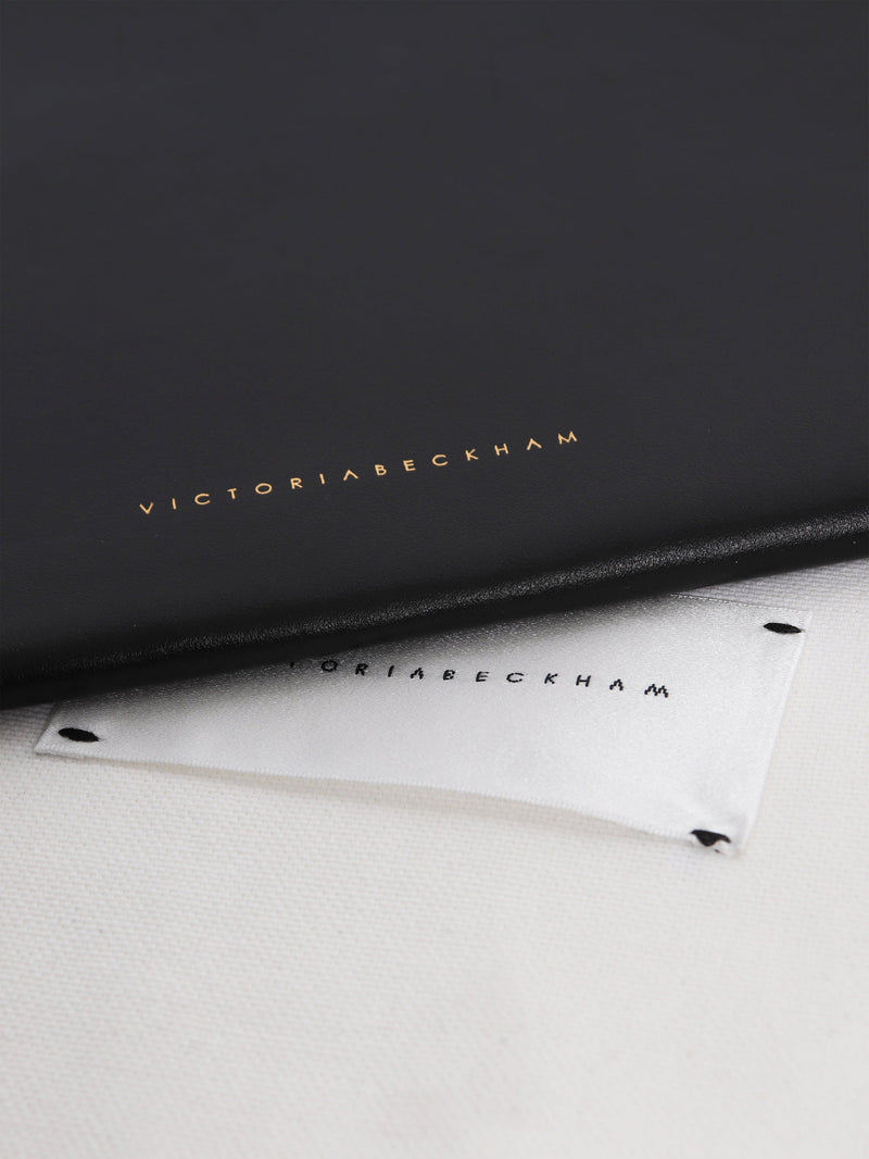 Black leather zip clutch Clutch bags Victoria Beckham 