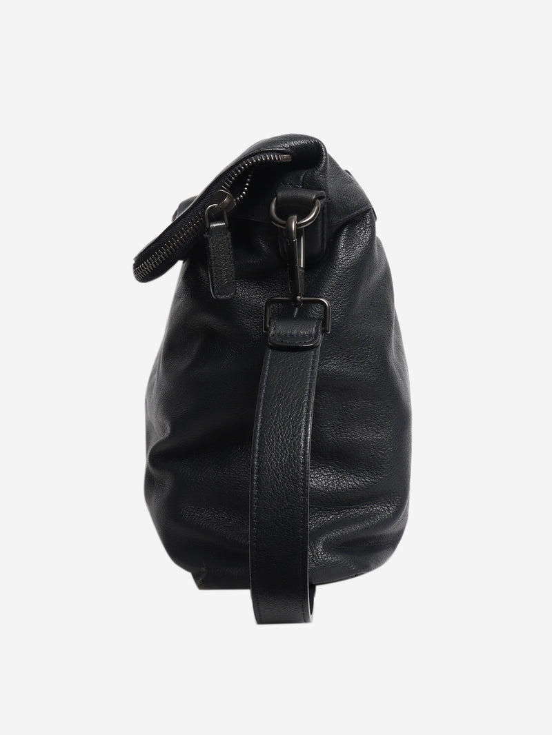 Navy leather messenger bag Shoulder bags Giorgio Armani 