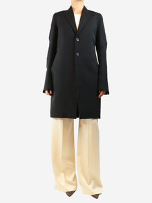 Black long coat - size UK 14 Coats & Jackets Rick Owens 