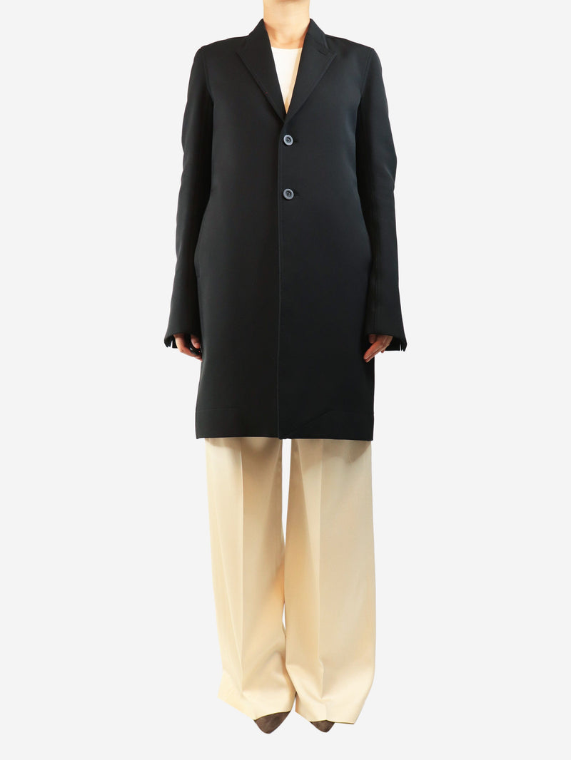 Black long coat - size UK 14 Coats & Jackets Rick Owens 